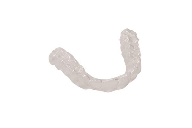 Transparent mouth guard isolated on a white