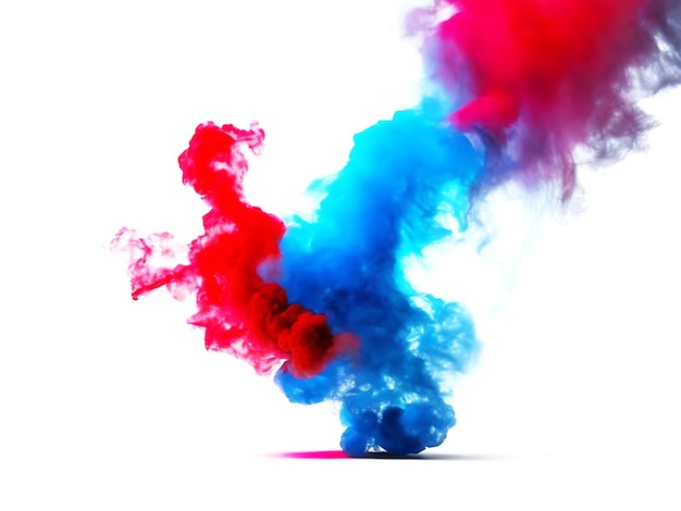 Transparent pink Blue and green smoke cloud colorful isolated Background