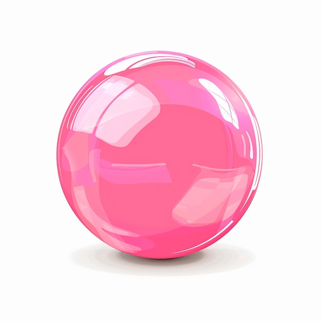 Foto sfera di vetro rosa trasparente