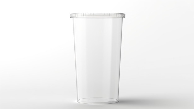 Photo transparent plastic beverage cup