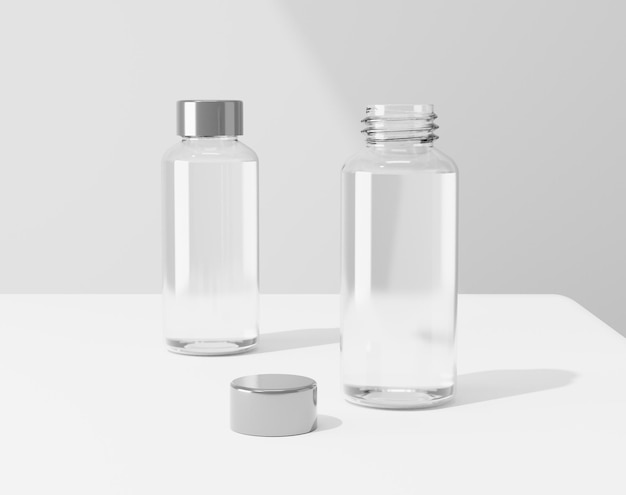 Transparent plastic bottle thermos water bottle container