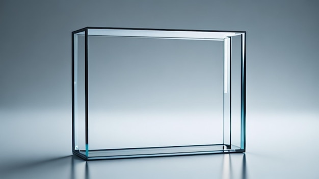 透明板ガラス看板モックアップ