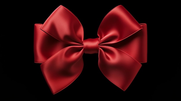 Transparent Red Ribbon Bow