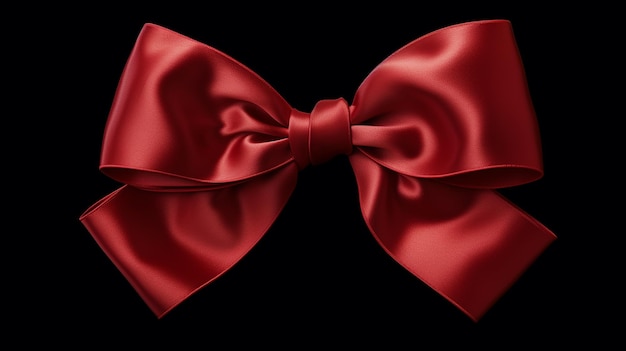 Transparent Red Ribbon Bow