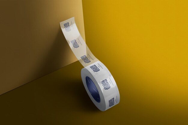 Transparent sealing tape mockup