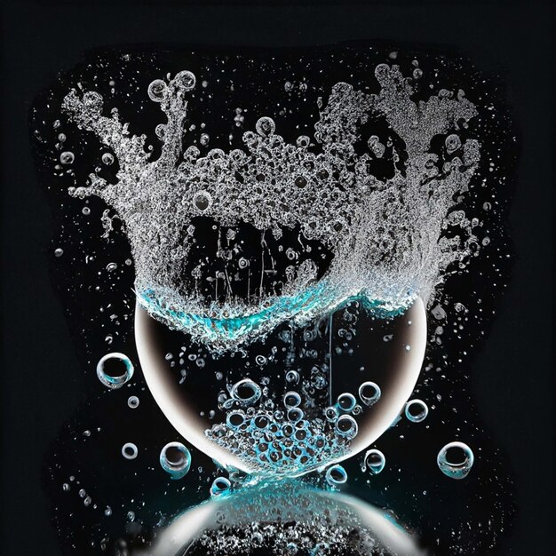 Transparent vector water splash and wave on light background