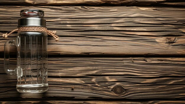 Transparent water bottle sleek and essential epitomizing hydration environmental responsibility