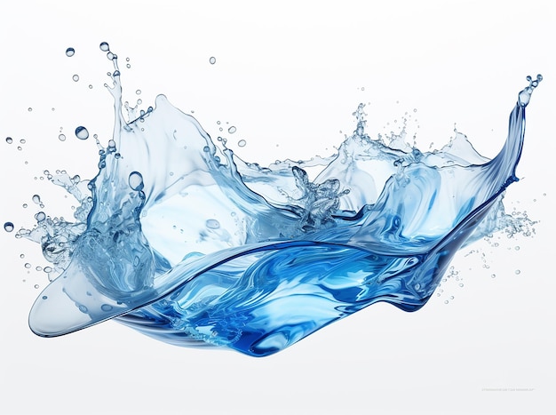 Transparent Water Splash on White Background Vector