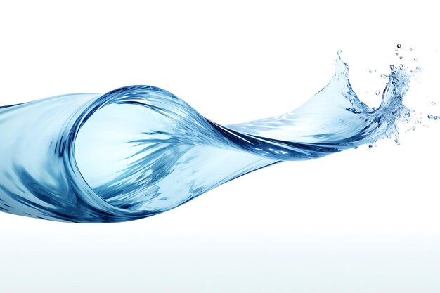 Photo transparent water wave on white background