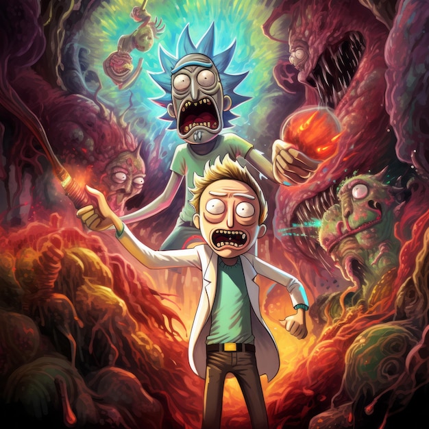 Rick Morty Wallpaper Rick And Morty Premium Poster