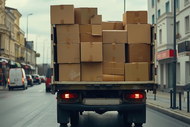 Transport vehicles running on the road