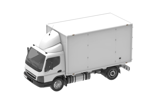 Transportation of goods carry van 3d illustration rendering