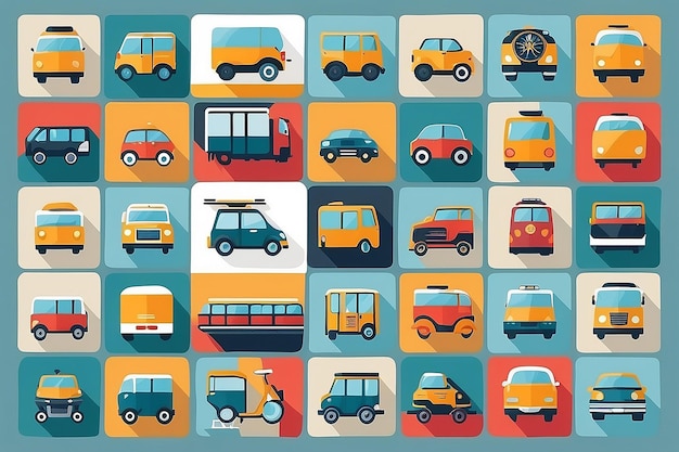 Photo transportation icons