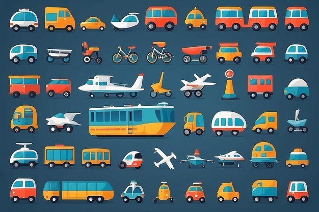 Photo transportation icons