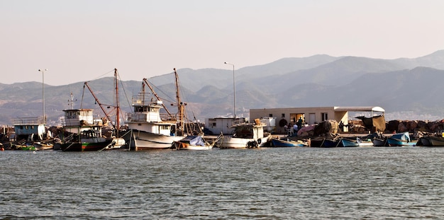 Transportation place Dock near the Sea Photo