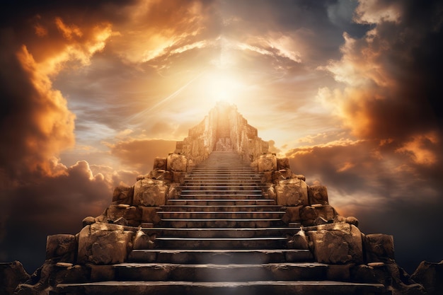 Trap naar de hemel stenen trap