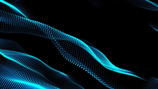 Trapcode form wave background Abstract dots wave