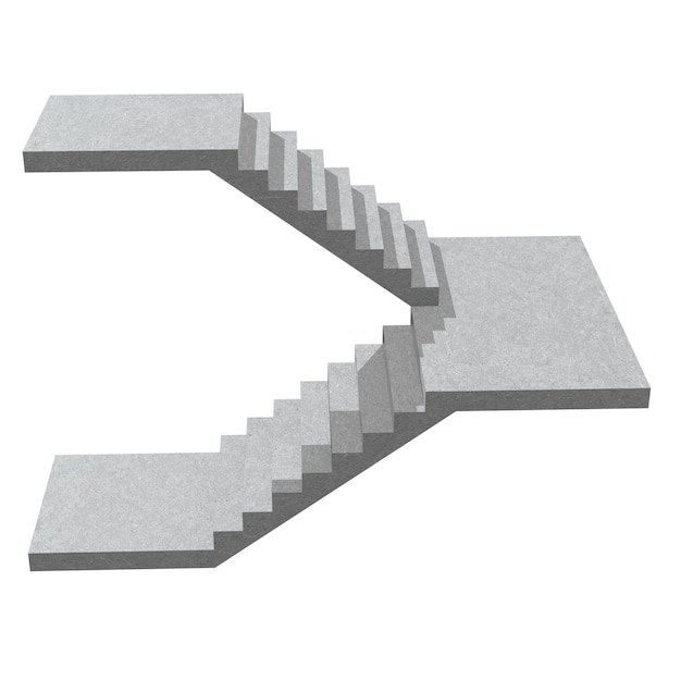 Trappen binnen trappen treden 3d