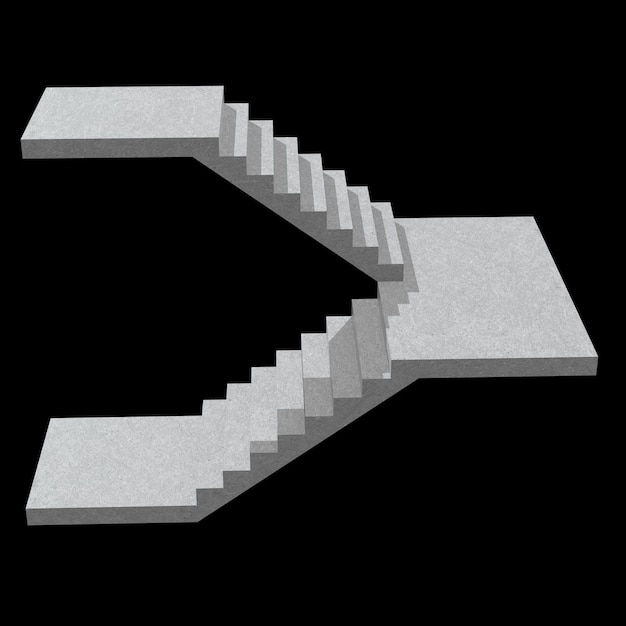 Trappen binnen trappen treden 3d