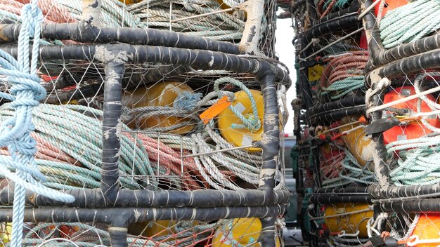 Traps ropes and cages fishing industry in usa pots creels for fish fishery