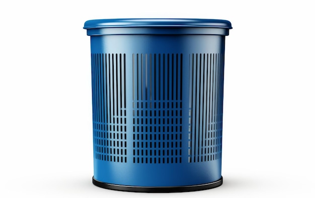 Trash Can on White Background