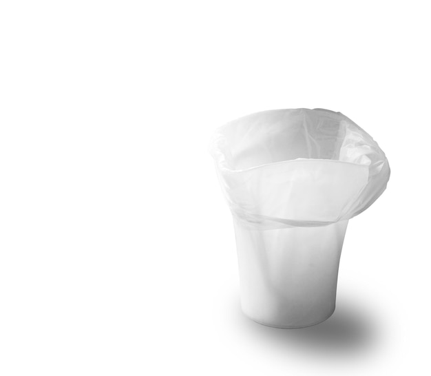 Trash can on a white background