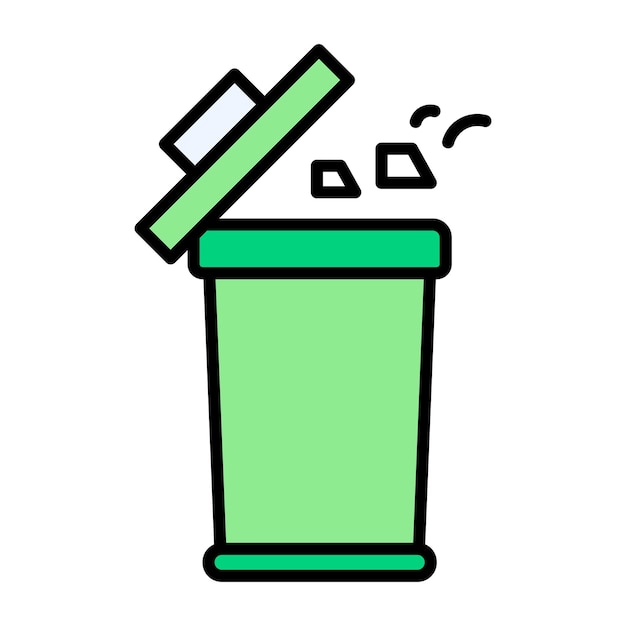 Photo trash flat illustration