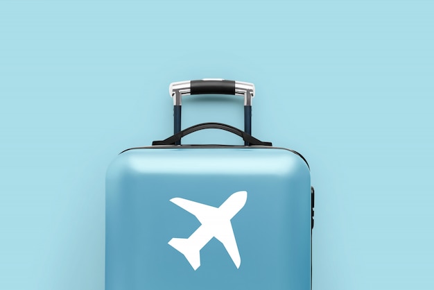 Travel & airplane concept with the luggage