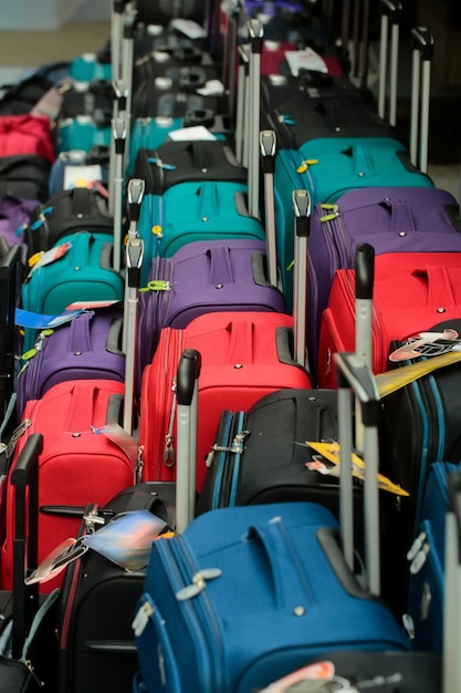 Travel bags on shop display