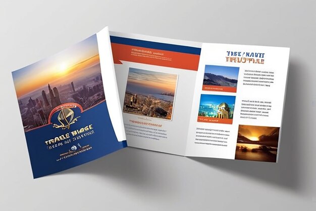 Photo travel brochure template