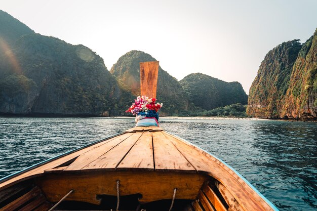 Travel by longtail boat in Phi Phi islands