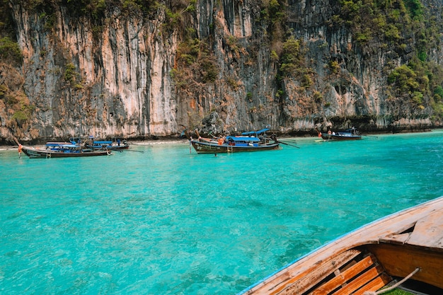 Travel by longtail boat in Phi Phi islands