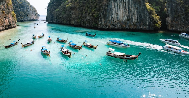 Travel by longtail boat in Phi Phi islands