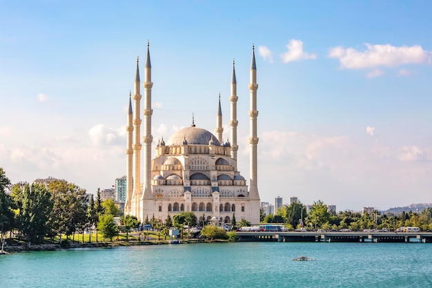 Travel concept photo. Turkey Adana Sabanci Central Mosque.