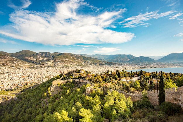 Travel concept photo. Turkey / Antalya / Alanya of castle view