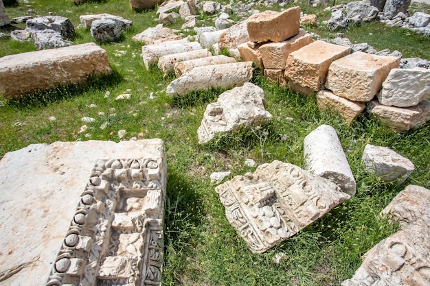 Travel concept photo. Uzuncaburc historical ancient city Mersin / Turkey