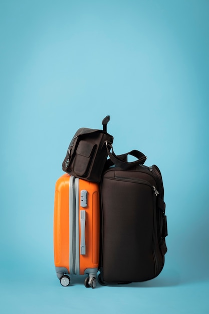 Photo travel concept with baggages