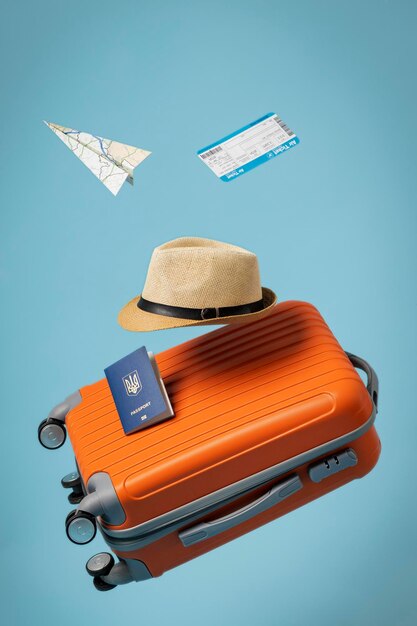 Travel concept with passport tickets