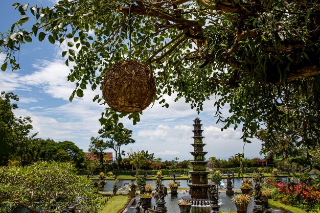 Destinazione del viaggio. palazzo dell'acqua di tirta gangga a bali orientale, indonesia.