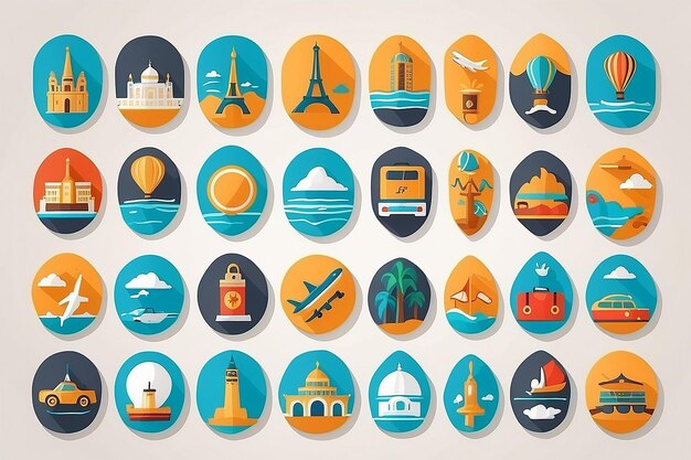 Photo travel icons