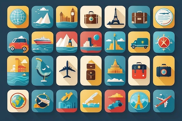 Photo travel icons