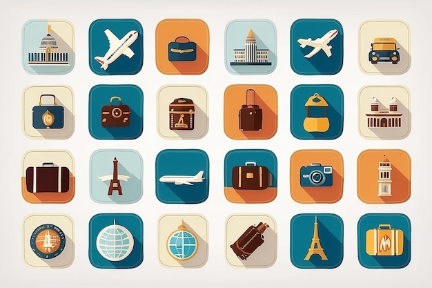 Photo travel icons