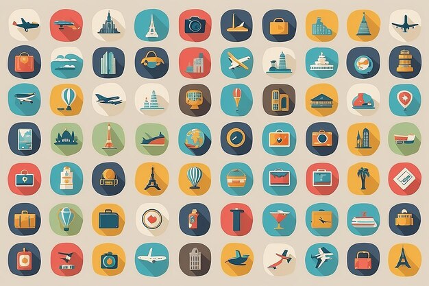 Photo travel icons