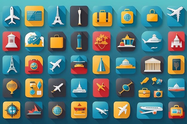 Photo travel icons