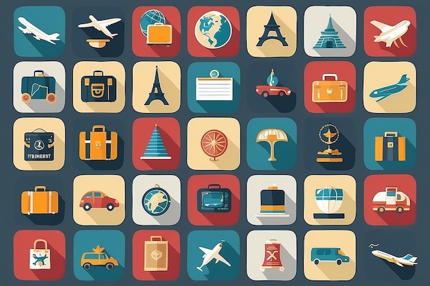 Photo travel icons