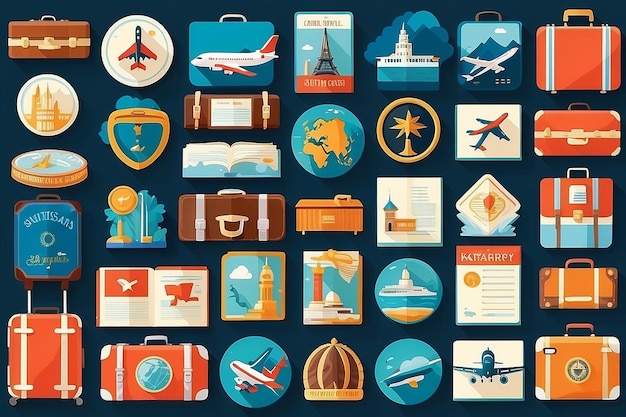 Photo travel icons