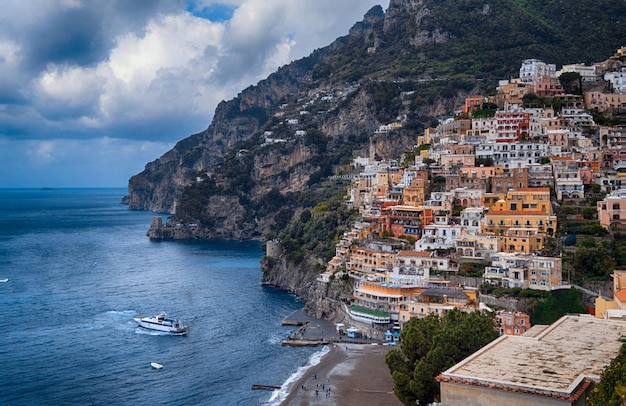 Photo travel in italy amalfi coast with the sea