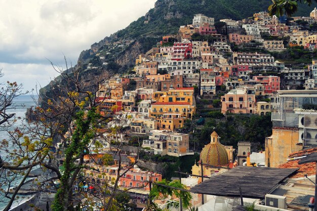 Photo travel in italy amalfi coast with the sea