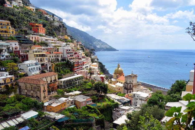 Photo travel in italy amalfi coast with the sea