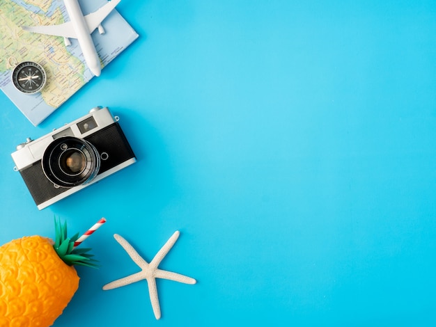 Travel kit on a table